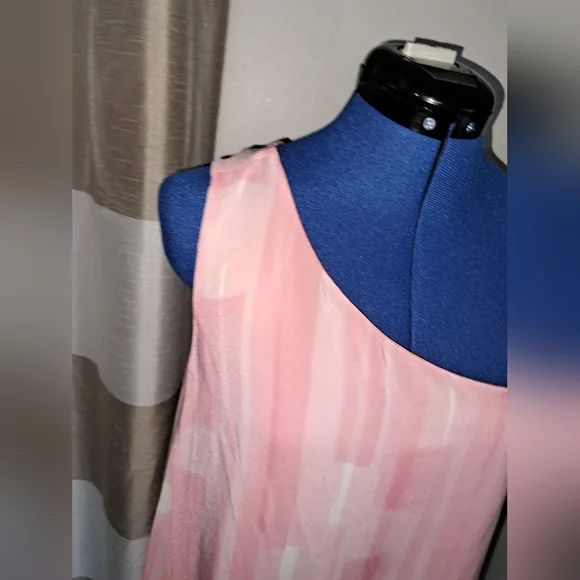 Maeve Anthropology Women's Dress Pink One Should Asymmetrical Silk Size 6P - Picture 3 of 14